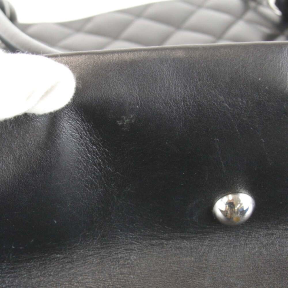 CHANEL Black Lambskin Leather Tote Bag - Picture 5 of 14